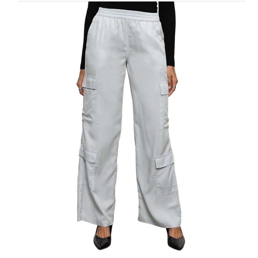 Sanctuary High Rise Wide Leg Cargo Pants Pearl Blue Size XL
